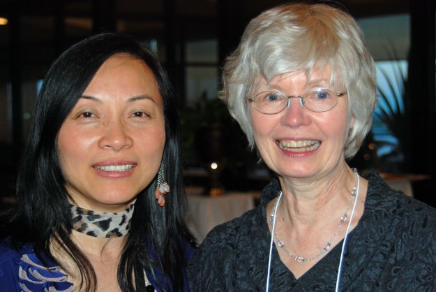 Anna Yin, LCP Ontario rep and the new Poet Laureate for Mississauga and Alice Major, the first Poet Laureate for the City of Edmonton (2005 - 2007) and a Past President of the LCP